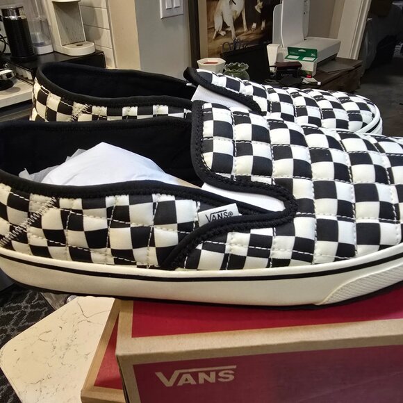 Vans Slip-er 2 MTE MOUNTAIN Slipper Checkerboard Black/White VN0A4UWOIB8 MENS 10 - Picture 5 of 9